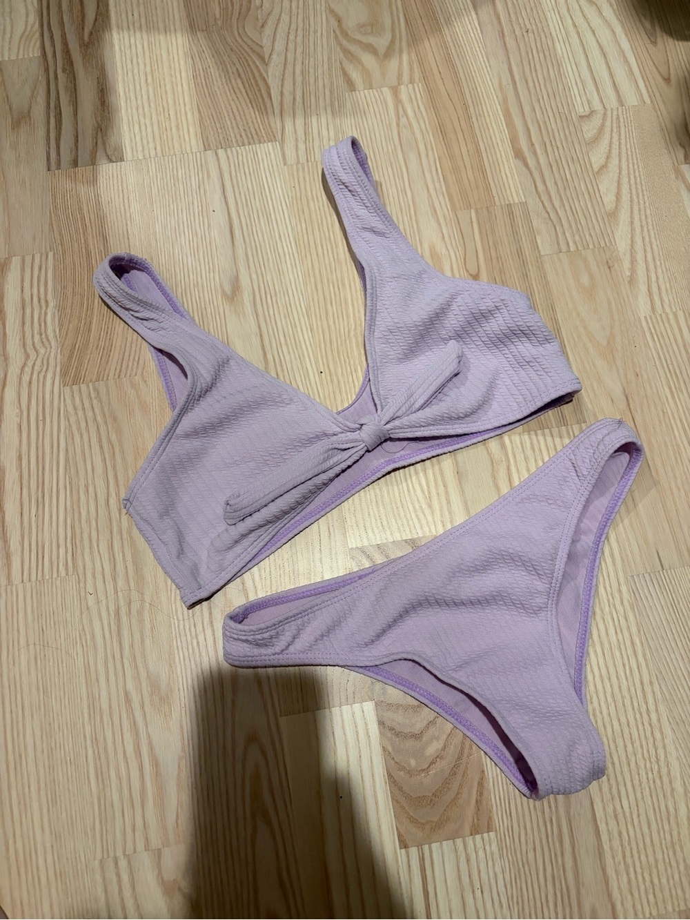Lilac Knot Front Bikini Set - Women Swim